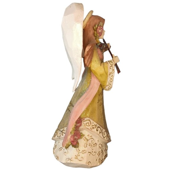 Enesco Foundations Angel Playing Violin Christmas Angel Figurine - Picture 2 of 11
